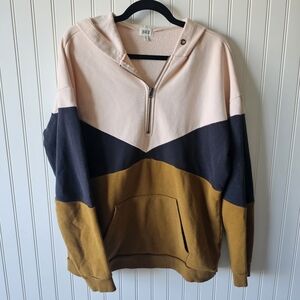 BKE Colorblock Hoodie - Pink, Navy, Mustard